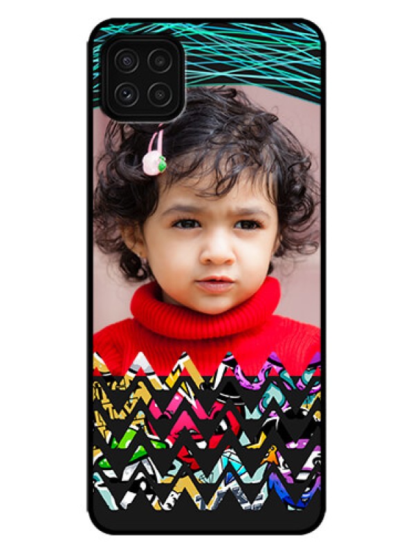 Custom Galaxy F42 5G Custom Metal Phone Case - Neon Abstract Design