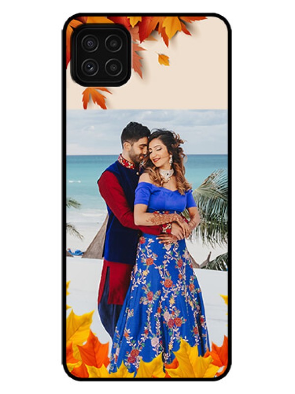 Custom Galaxy F42 5G Custom Metal Phone Case - Autumn Maple Leaves Design