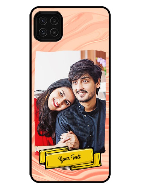Custom Galaxy F42 5G Custom Metal Phone Case - Marble Texture Design
