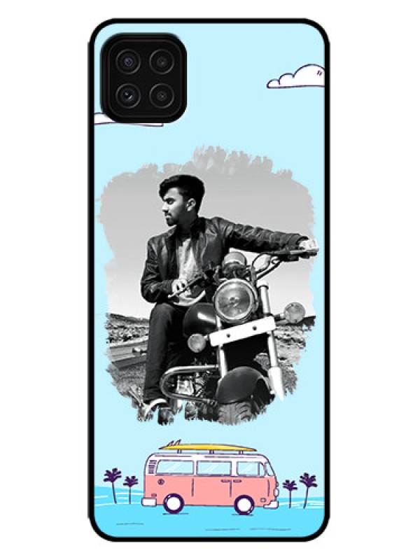 Custom Galaxy F42 5G Custom Metal Phone Case - Travel and Adventure Design