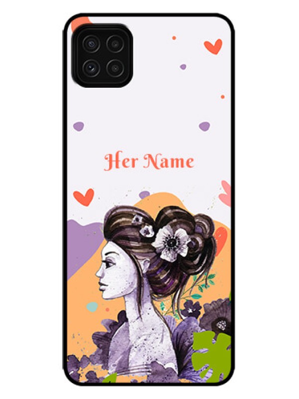 Custom Galaxy F42 5G Custom Metal Phone Case - Woman And Nature Design