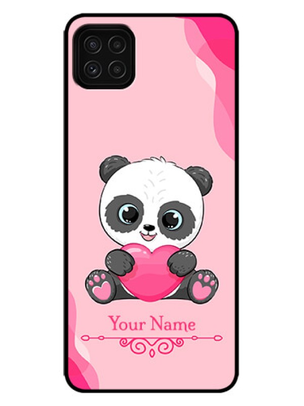 Custom Galaxy F42 5G Custom Metal Phone Case - Cute Panda Design