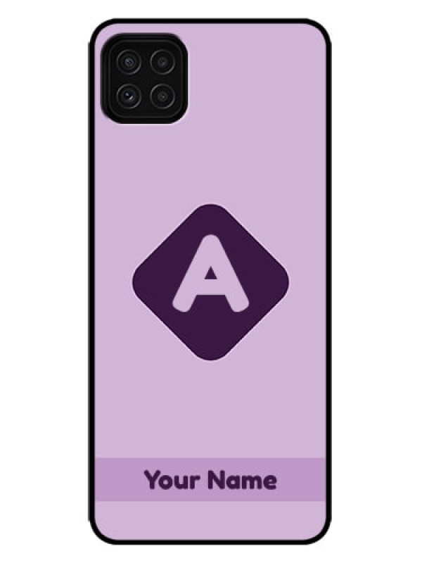 Custom Galaxy F42 5G Custom Metal Phone Case - Custom Letter In Curved Badge Design