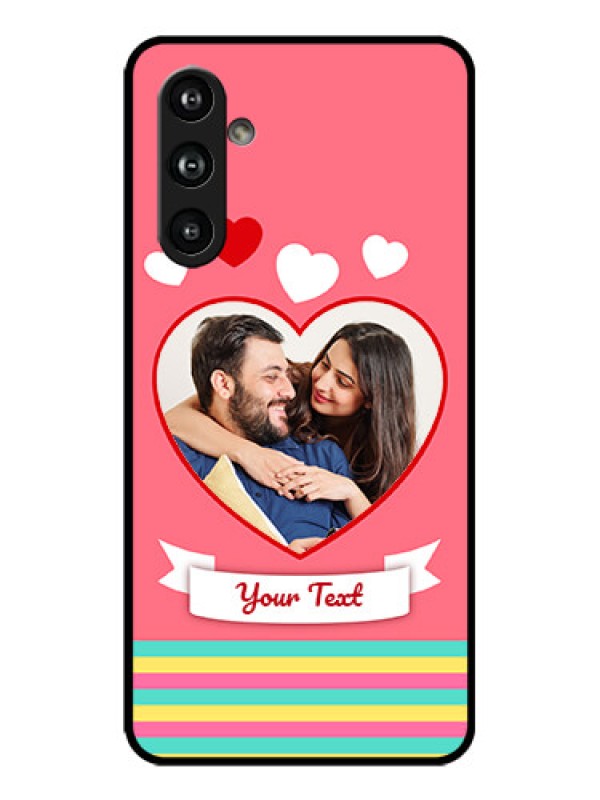 Custom Galaxy F54 5G Custom Metal Phone Case - Love Shapes Doodle Design