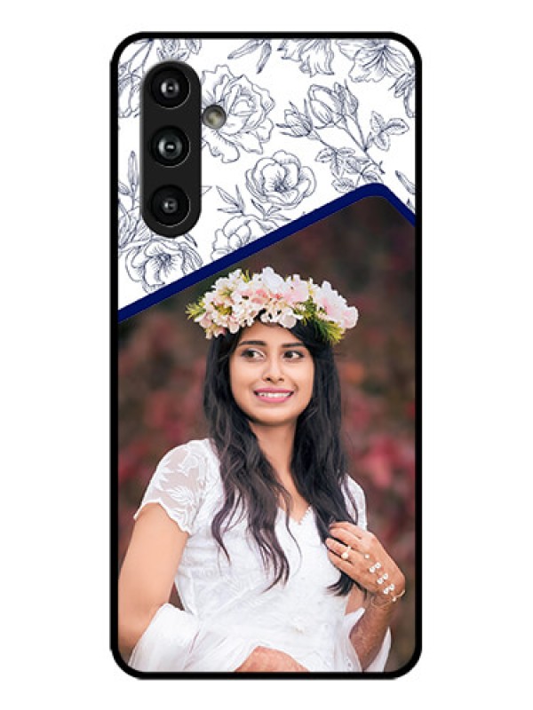 Custom Galaxy F54 5G Custom Metal Phone Case - Classy Floral Design