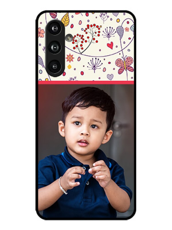 Custom Galaxy F54 5G Custom Metal Phone Case - Premium Floral Design
