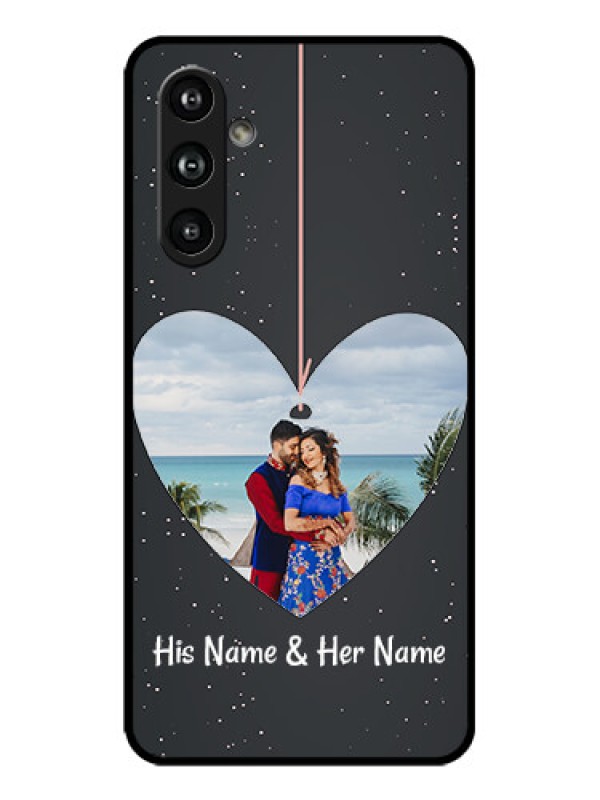 Custom Galaxy F54 5G Custom Metal Phone Case - Hanging Heart Design