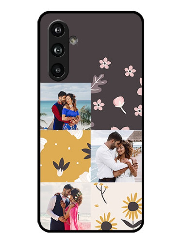 Custom Galaxy F54 5G Custom Metal Phone Case - 3 Images With Floral Design