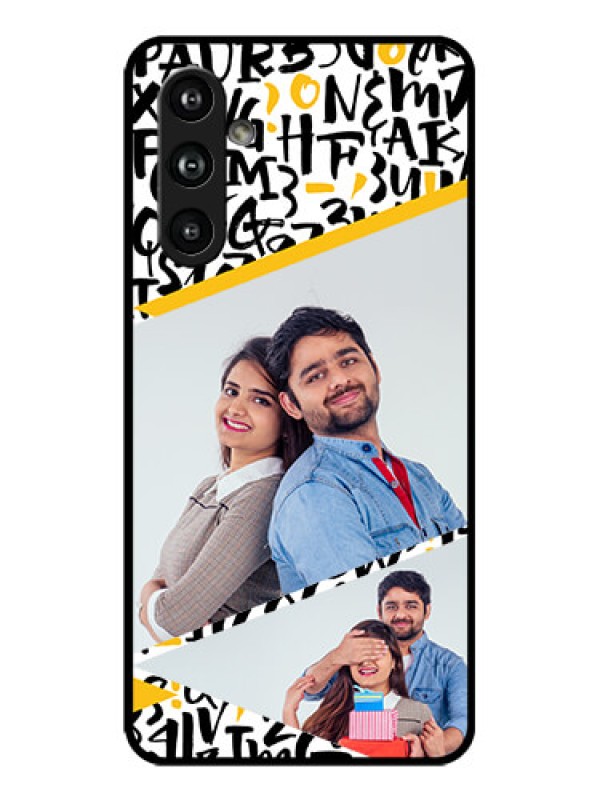 Custom Galaxy F54 5G Custom Metal Phone Case - Letters Pattern Design
