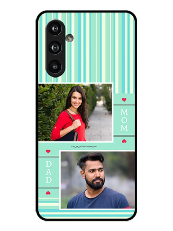 Custom Galaxy F54 5G Custom Metal Phone Case - Mom and Dad Pic Design