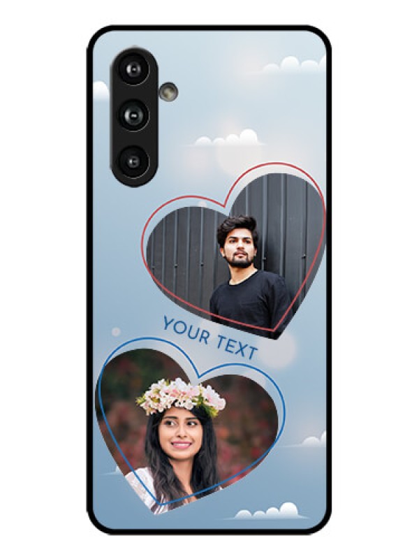 Custom Galaxy F54 5G Custom Metal Phone Case - Blue Color Couple Design
