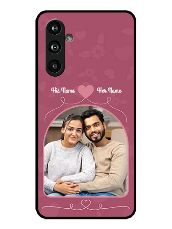 Custom Galaxy F54 5G Custom Metal Phone Case - Love Floral Design