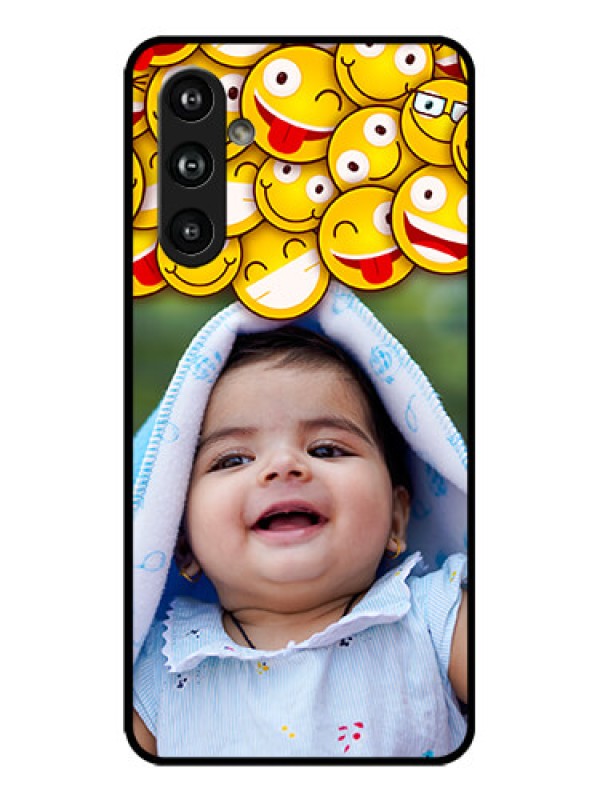 Custom Galaxy F54 5G Custom Metal Phone Case - With Smiley Emoji Design