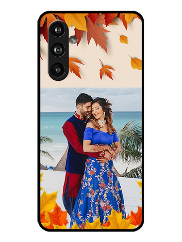 Custom Galaxy F54 5G Custom Metal Phone Case - Autumn Maple Leaves Design