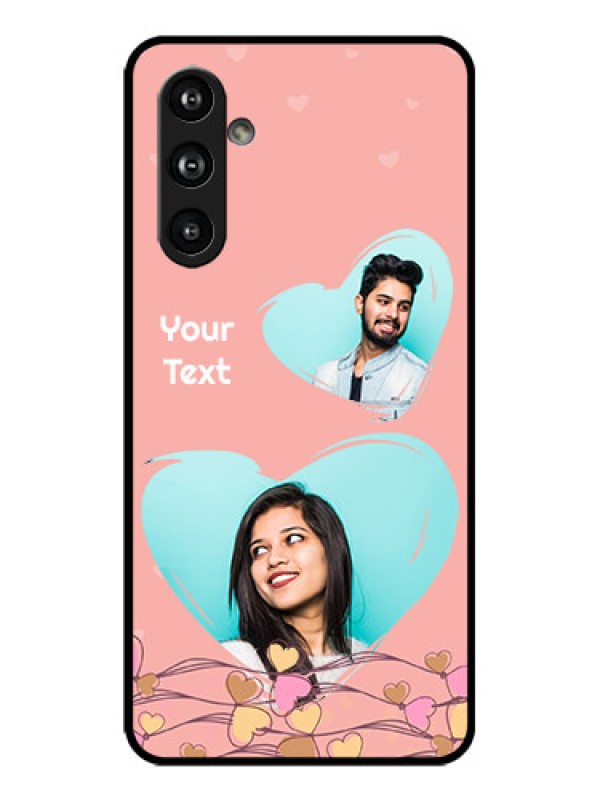 Custom Galaxy F54 5G Custom Metal Phone Case - Love Doodle Design