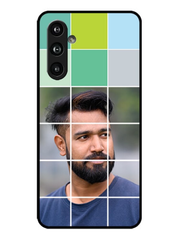 Custom Galaxy F54 5G Custom Metal Phone Case - With White Box Pattern