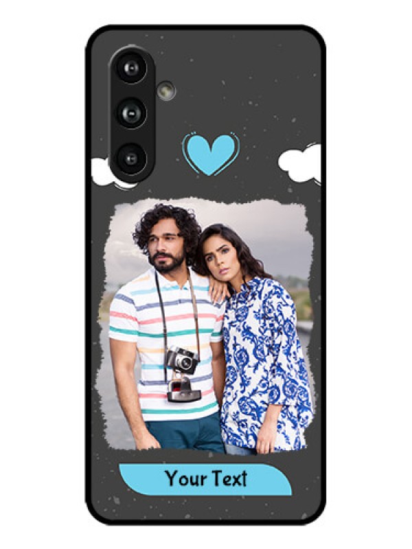 Custom Galaxy F54 5G Custom Metal Phone Case - Splashes With Love Doodles Design