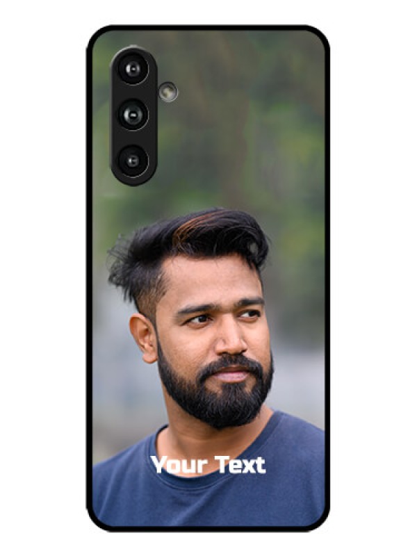Custom Galaxy F54 5G Custom Metal Phone Case - Photo With Text Design