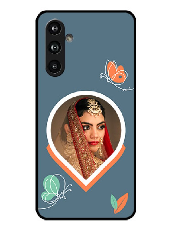 Custom Galaxy F54 5G Custom Metal Phone Case - Droplet Butterflies Design