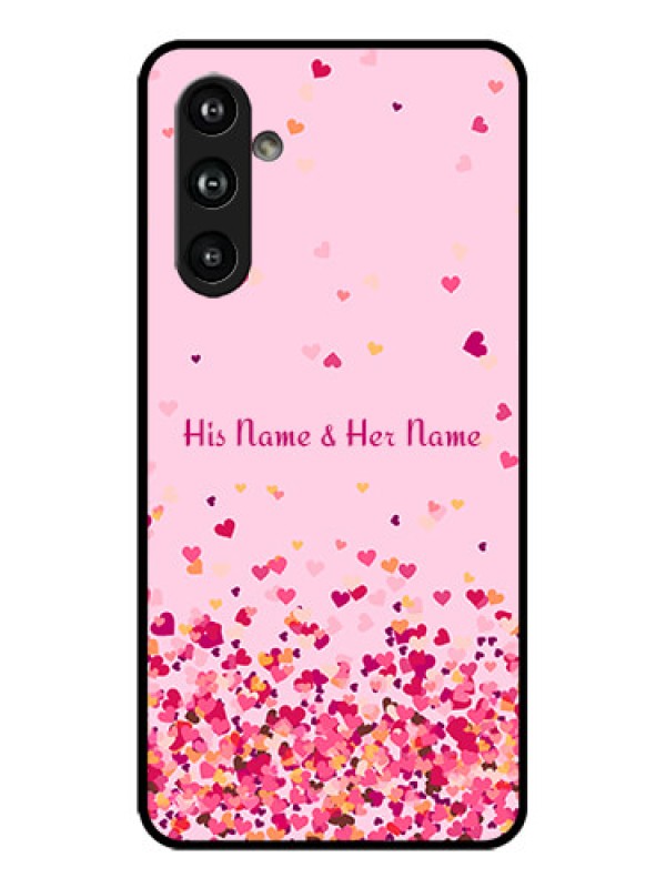 Custom Galaxy F54 5G Custom Metal Phone Case - Floating Hearts Design