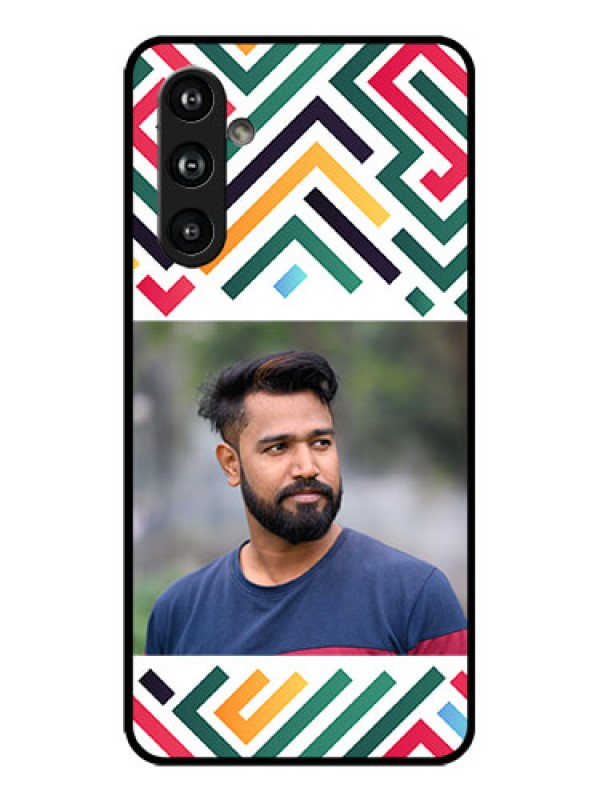 Custom Galaxy F54 5G Custom Metal Phone Case - Colorful Maze Pattern Design
