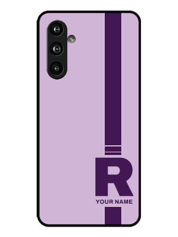 Custom Galaxy F54 5G Custom Metal Phone Case - Simple Dual Tone Stripe With Name Design