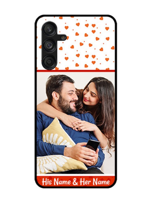 Custom Samsung Galaxy F55 5G Custom Metal Phone Case - Orange Love Symbol Design