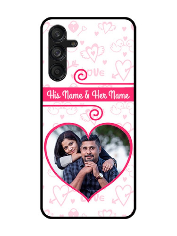 Custom Samsung Galaxy F55 5G Custom Metal Phone Case - Heart Shape Love Design