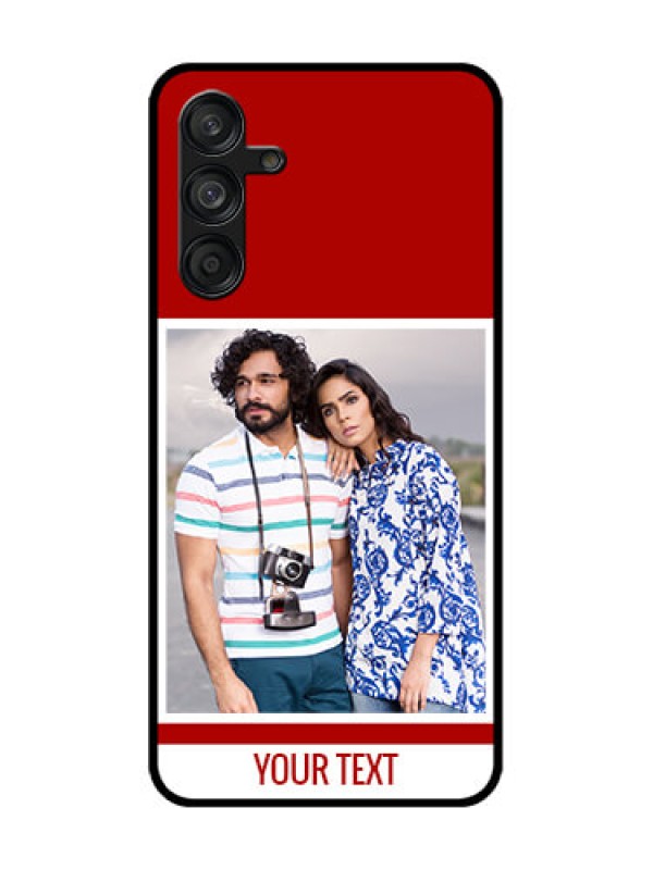 Custom Samsung Galaxy F55 5G Custom Metal Phone Case - Red Color Design