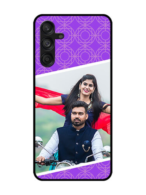 Custom Samsung Galaxy F55 5G Custom Metal Phone Case - Violet Color Pattern Design
