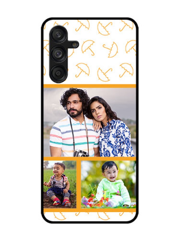 Custom Samsung Galaxy F55 5G Custom Metal Phone Case - Yellow Pattern Design
