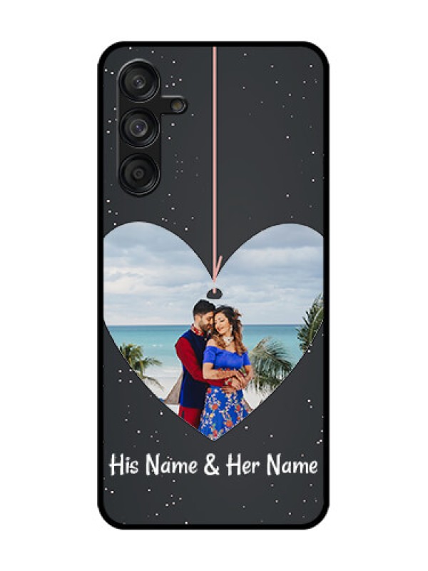 Custom Samsung Galaxy F55 5G Custom Metal Phone Case - Hanging Heart Design
