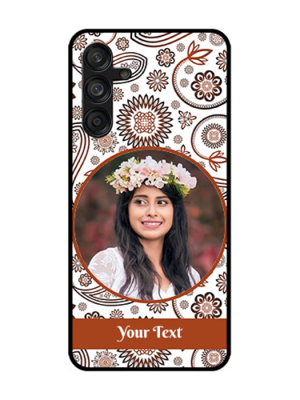 Custom Samsung Galaxy F55 5G Custom Metal Phone Case - Abstract Flower Design