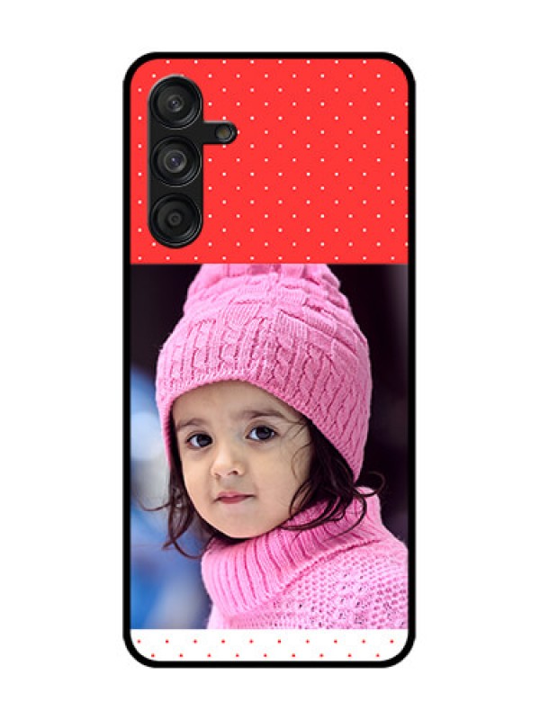 Custom Samsung Galaxy F55 5G Custom Metal Phone Case - Red Pattern Design