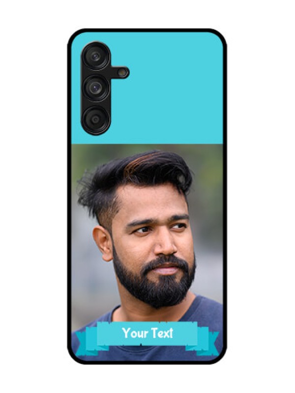 Custom Samsung Galaxy F55 5G Custom Metal Phone Case - Blue Color Design