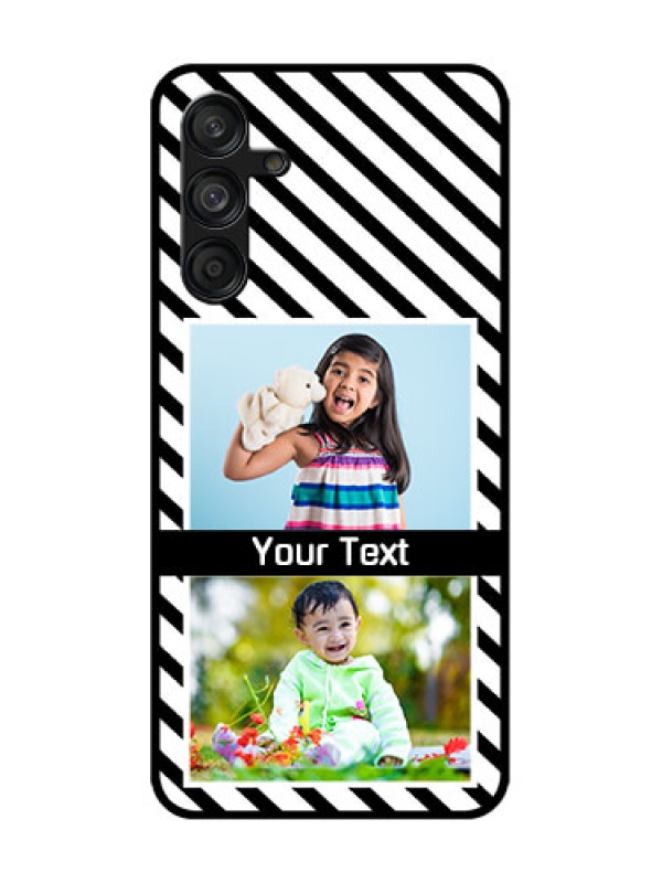 Custom Samsung Galaxy F55 5G Custom Metal Phone Case - Black And White Stripes Design
