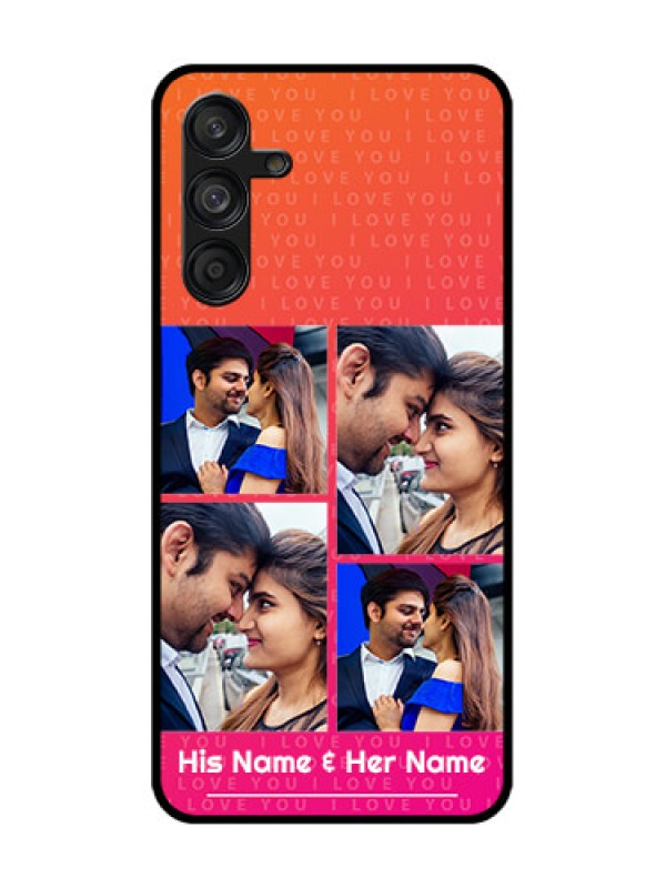 Custom Samsung Galaxy F55 5G Custom Metal Phone Case - I Love You Pink Design