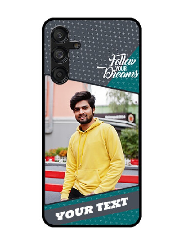 Custom Samsung Galaxy F55 5G Custom Metal Phone Case - Background Pattern Design With Quote