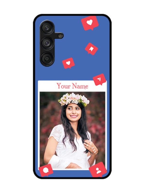 Custom Samsung Galaxy F55 5G Custom Metal Phone Case - Like Share And Comment Design