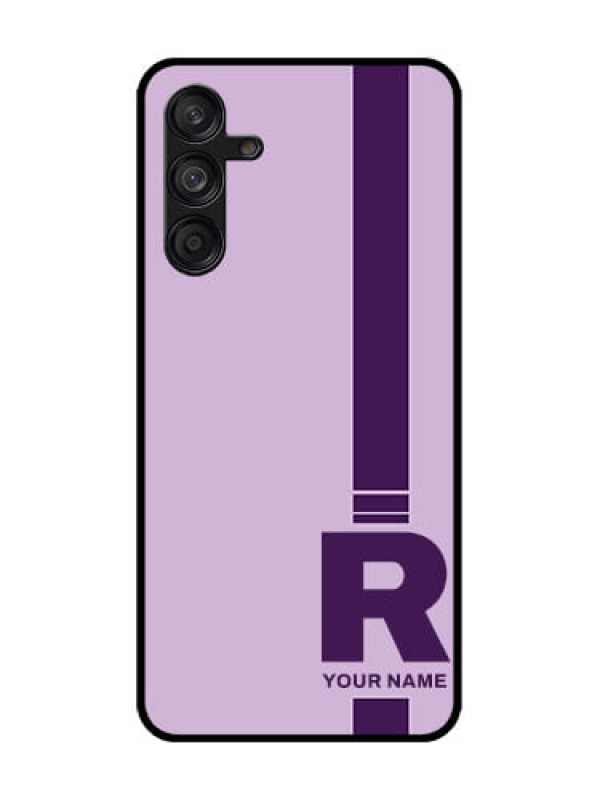 Custom Samsung Galaxy F55 5G Custom Metal Phone Case - Simple Dual Tone Stripe With Name Design