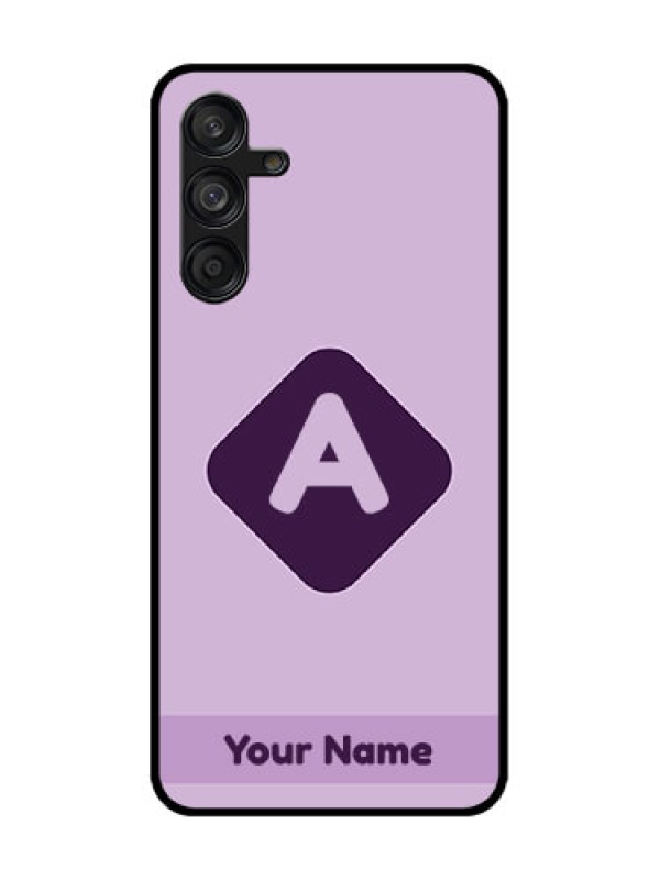 Custom Samsung Galaxy F55 5G Custom Metal Phone Case - Custom Letter In Curved Badge Design