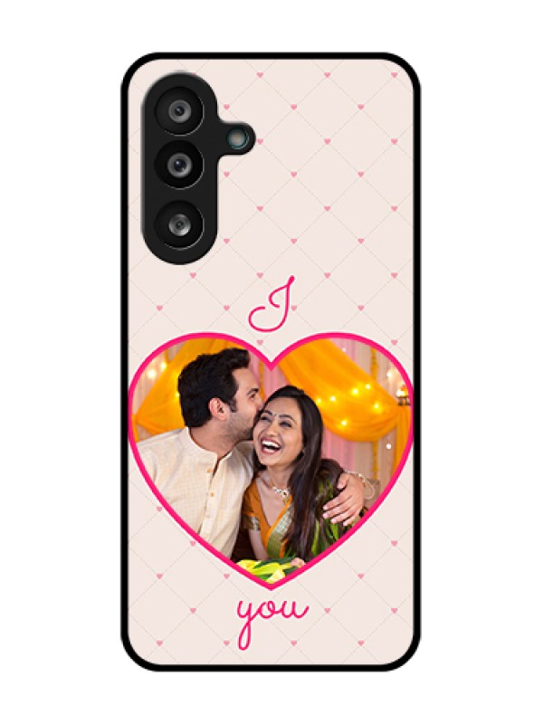 Custom Samsung Galaxy F56 5G Custom Metal Phone Case - Heart Shape Design