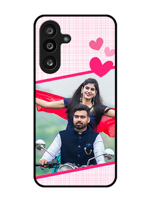 Custom Samsung Galaxy F56 5G Custom Metal Phone Case - Love Shape Heart Design