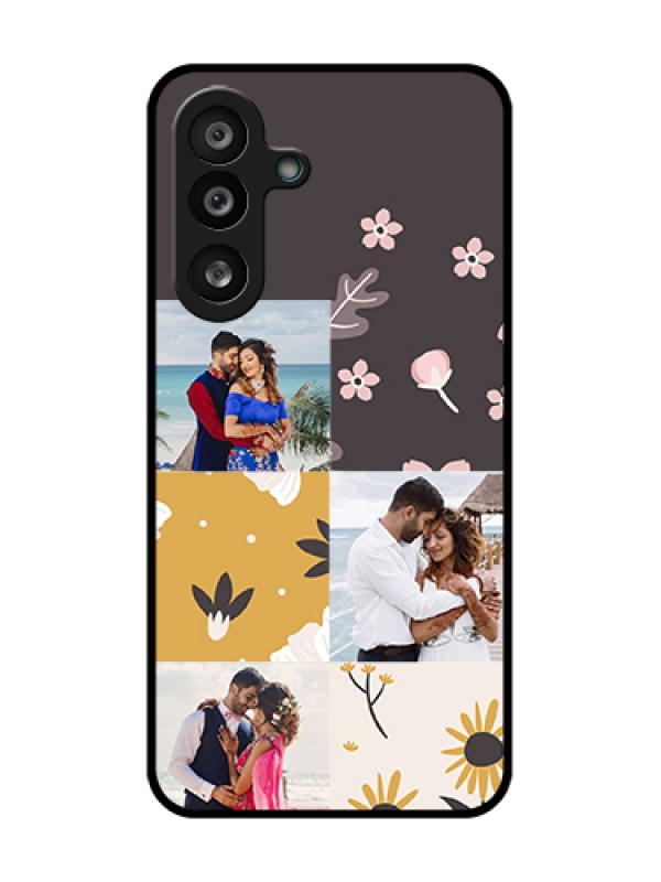 Custom Samsung Galaxy F56 5G Custom Metal Phone Case - 3 Images With Floral Design