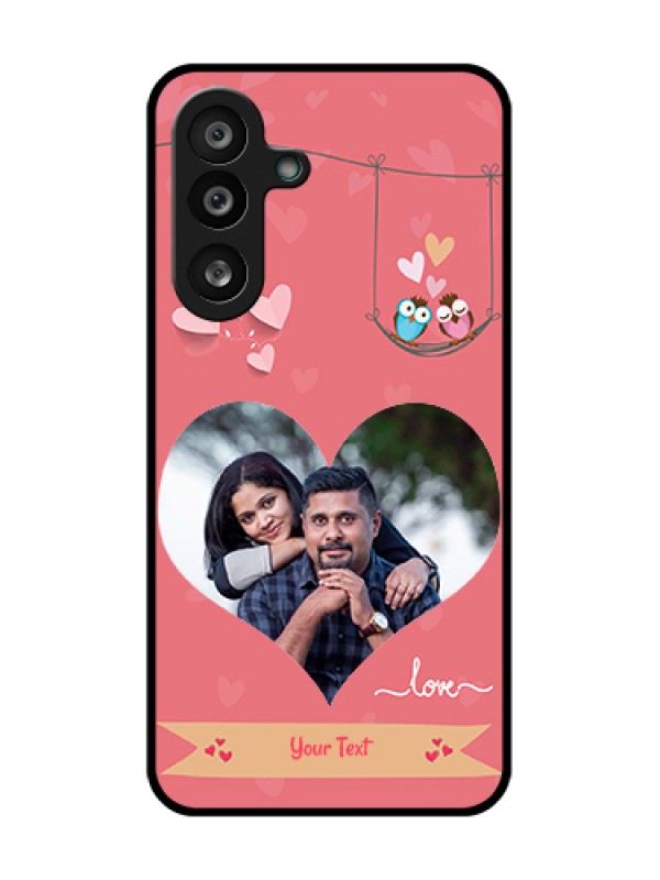 Custom Samsung Galaxy F56 5G Custom Metal Phone Case - Peach Color Love Design