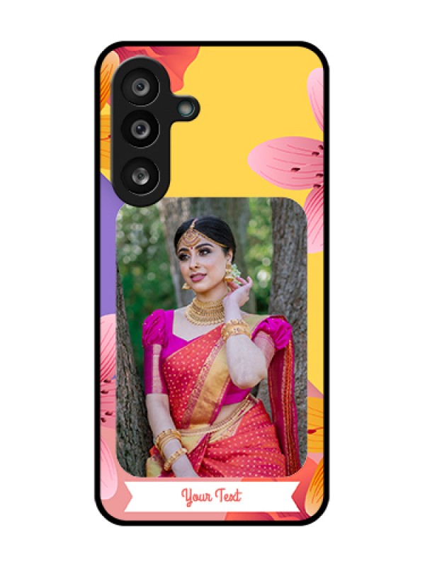 Custom Samsung Galaxy F56 5G Custom Metal Phone Case - 3 Image With Vintage Floral Design