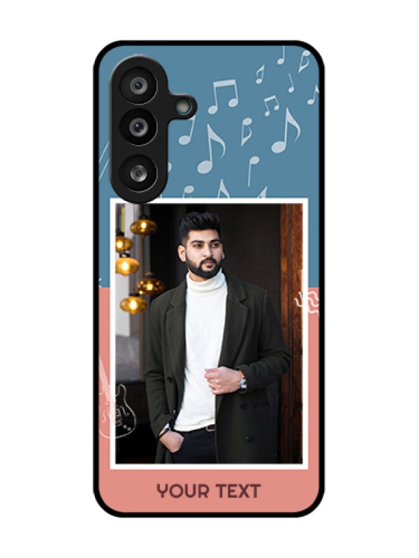 Custom Samsung Galaxy F56 5G Custom Metal Phone Case - With Color Musical Note Design