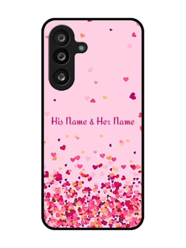 Custom Samsung Galaxy F56 5G Custom Metal Phone Case - Floating Hearts Design