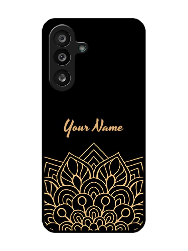 Custom Samsung Galaxy F56 5G Custom Metal Phone Case - Golden Mandala Design