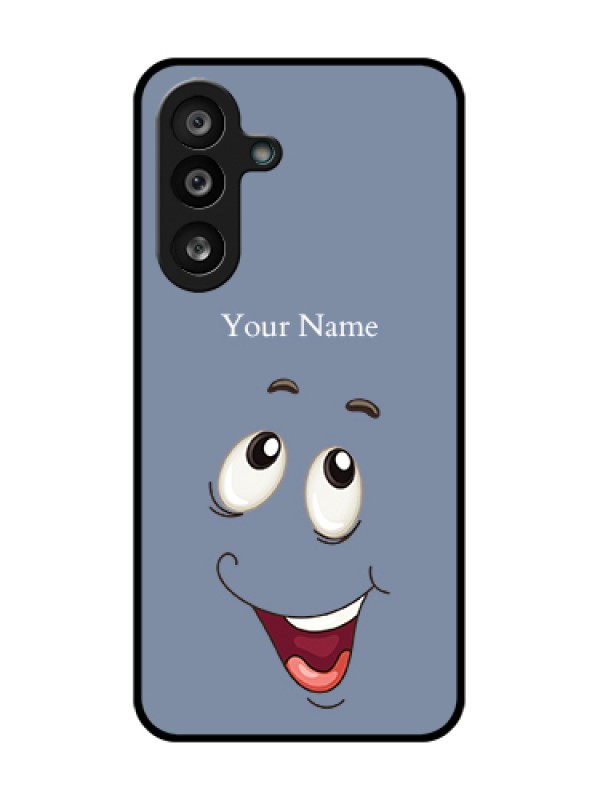 Custom Samsung Galaxy F56 5G Custom Metal Phone Case - Laughing Cartoon Face Design